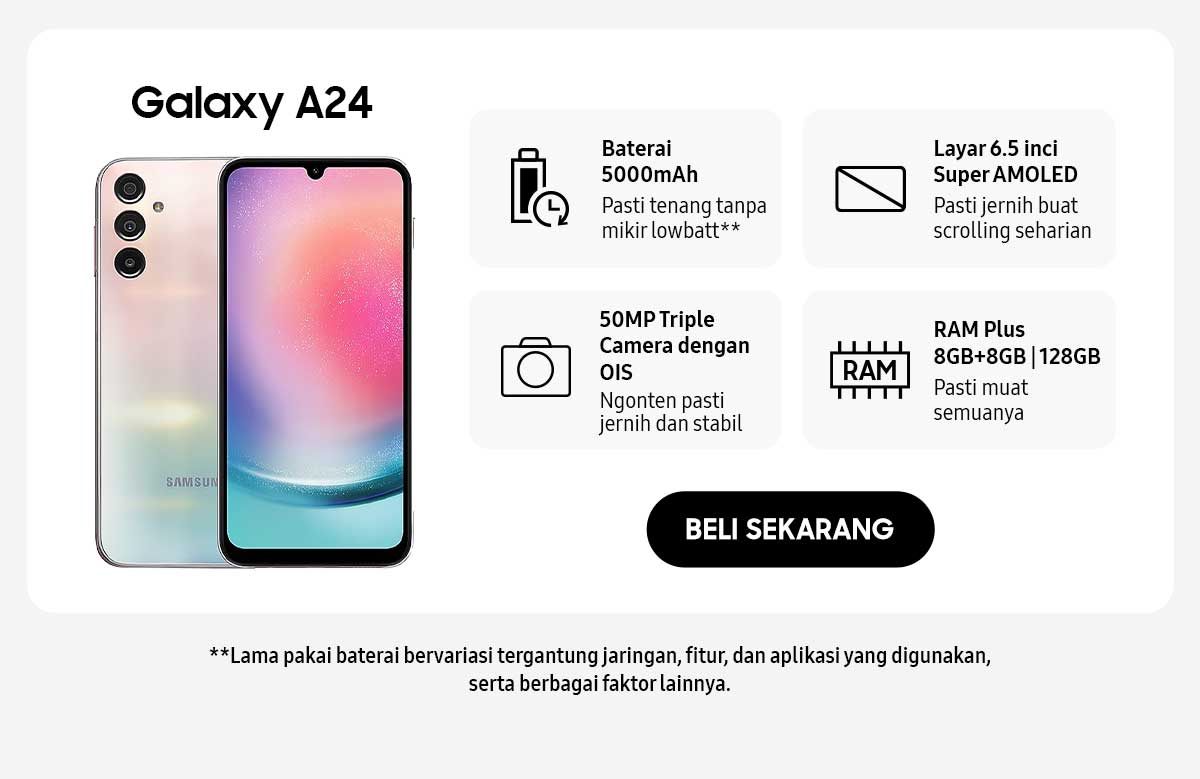 Galaxy A24 | Klik di sini untuk membeli!
