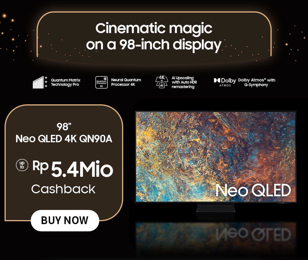 Cinematic magic on a 98-inch display | 98" Neo QLED 4K QN90A