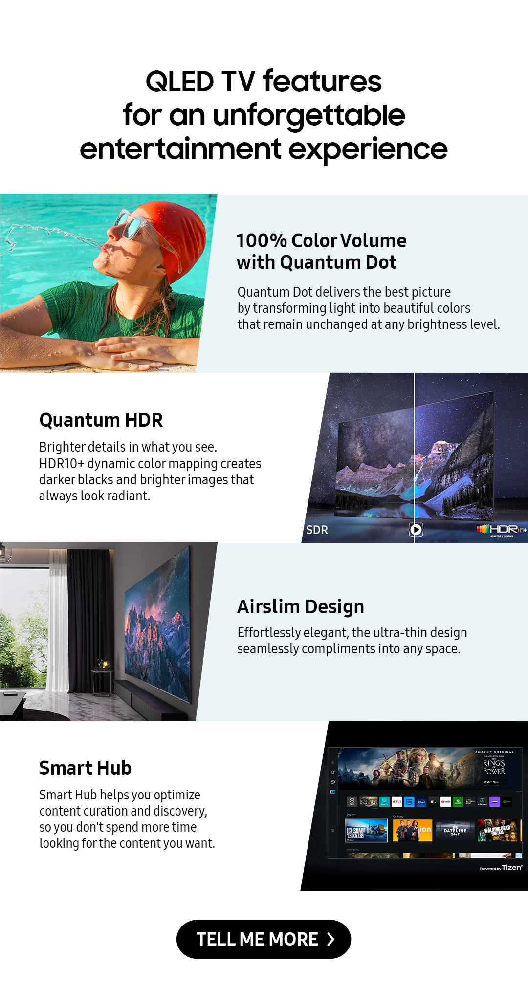 QLED TV features for an unforgettable entertainment experience
