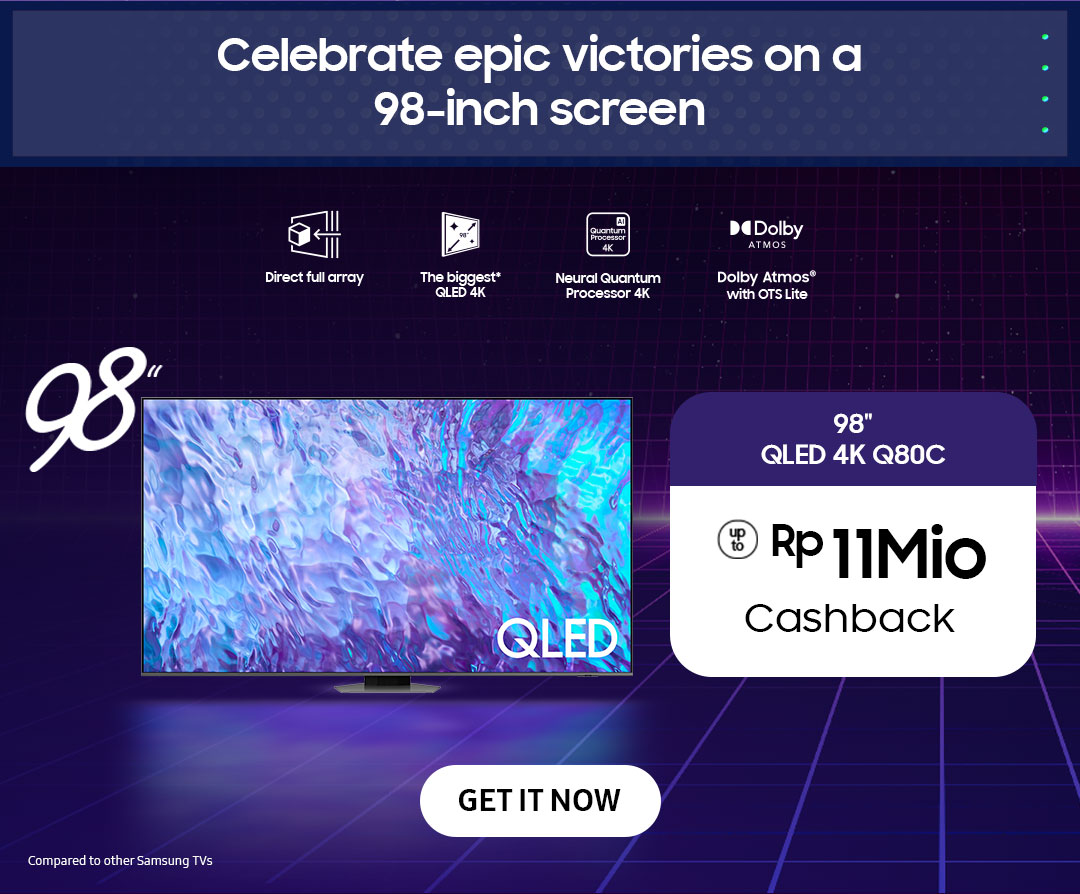 Celebrate epic victories on a 98-inch screen