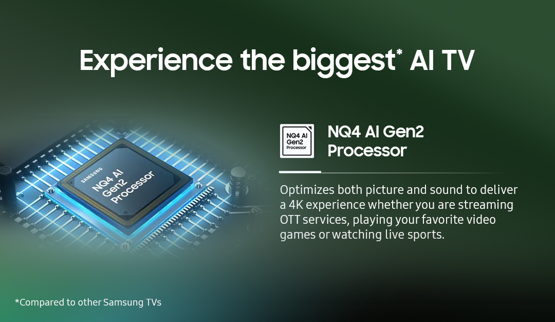 Experience the biggest* AI TV