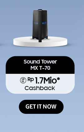 Click here to purchase Sound Tower MX T-70 get Cashback up to Rp 1.7Mio!
