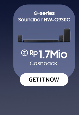 Q-Series Soundbar HW-QC930C get up to Rp 1.7Mio Cashback. Click here to get it now!