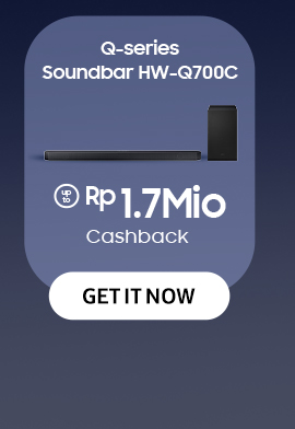 Q-series Soundbar HW-Q700C get up to Rp 1.7Mio Cashback. Click here to get it!