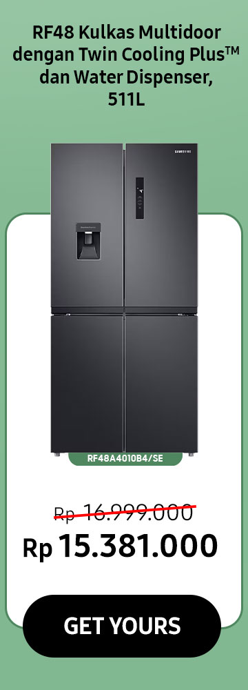 RF48 Kulkas Kulkas Multidoor dengan Twin Cooling Plus™ dan Water Dispenser, 511L
