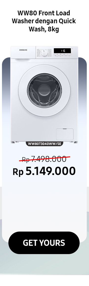 WW80 Front Load Washer dengan Quick Wash, 8kg