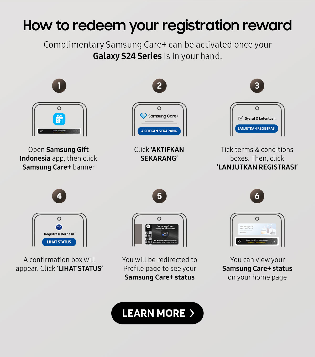 How to redeem your registration reward