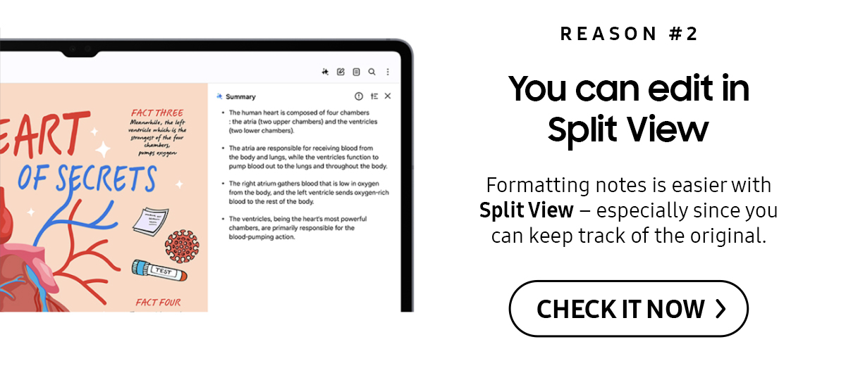 You can edit in Split View | Formatting notes is easier with Split View - especially since you can keep track of the original.