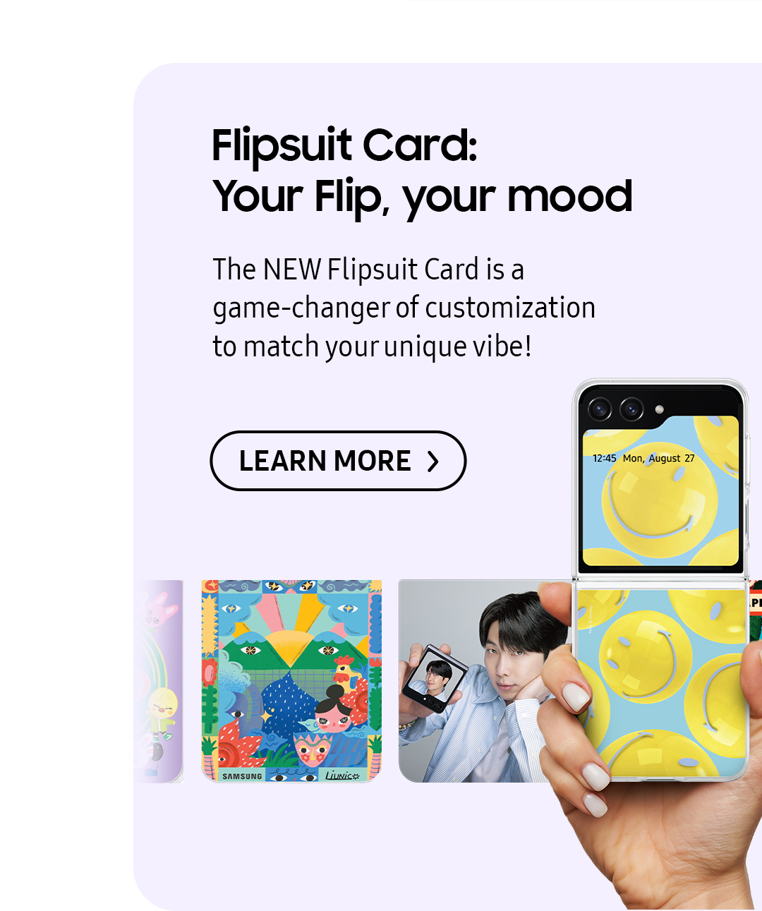 Flipsuit Card: Your Flip, your mood | The NEW Flipsuit Card is a game-changer of customization to match your unique vibe! Click here to learn more!